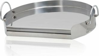 No Brand BBQ-Toro piastra in acciaio inox &oslash; 55 cm ideale per 57er kettle grill plancha per grill a carbonella