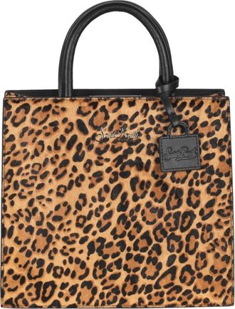 MC2 Saint Barth Tassen, Dames, Bruin, ONE Size, Leer, Borsa Shop Midi Leopardata