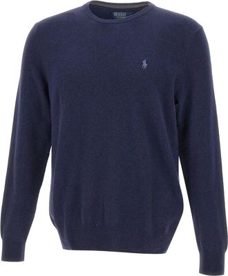 Polo Ralph Lauren Classics Sweater - Heren - Ronde hals truien - Blauw - XL - Wol - Truien & Vesten