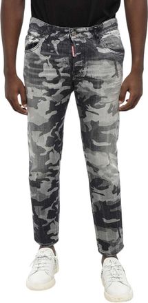 Dsquared2 Black Camo Print Jeans