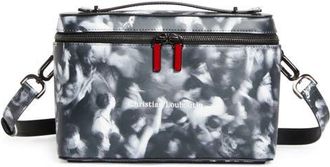 Christian Louboutin Tactical Moises Calfskin Leather Crossbody Bag in Black White at Nordstrom