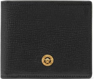 Versace Medusa Biggie bi-fold wallet - men - Calf Leather - One Size - Black