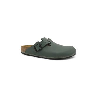 Birkenstock Boston PRO Narrow Fit - Dames - Slip ons - Groen - 39 EU - Leer - Schoenen
