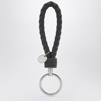 Bottega Veneta Grey Intrecciato leather key ring