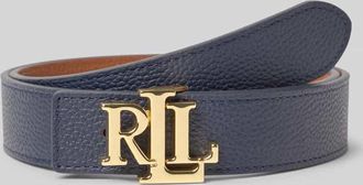 Lauren Ralph Lauren Ledergürtel mit Label-Pinschließe in Dunkelblau, Größe XS
