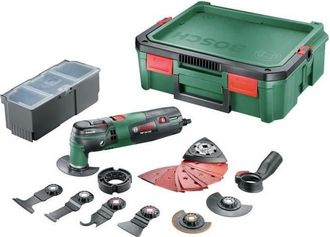 Bosch Herramienta Multifuncional Pmf 250 Ces Con 1 Caja De Herramientas Systembox, 20 Accesorios