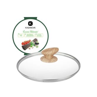 KASANOVA Coperchio 22 cm in vetro Black Stone