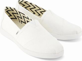 Toms Womens TOMS Alpargata Plus 100% Cotton Womens White Espadrilles - Size: 5