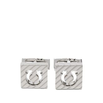 Ferragamo Cufflinks & Tie Clips, male, Gray, Size: ONE SIZE Palla Cufflinks