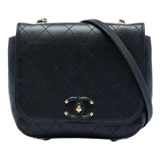 Chanel Pre-owned Vintage Crossbody Bag - Dames - Pre-owned - Zwart - Maat: ONE Size Leer