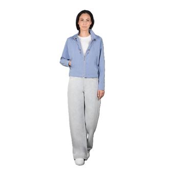Moorer WomenS Blue Zip-Up Jacket, Size 44