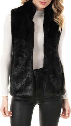 Donna Saylers' Fabulous-Furs Signature Series Hook Faux Fur Vest in Blamink at Nordstrom, Size Medium