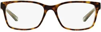 Tory Burch 52mm Rectangle Optical Glasses in Brown/crystal Green at Nordstrom