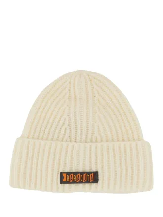 Baracuta White Logo Knitted Beanies Hat