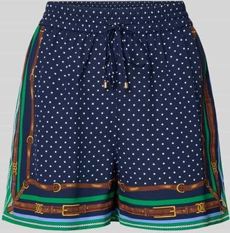 Lauren Ralph Lauren Regular Fit Shorts Mit Allover-Muster in Blau, Gr&ouml;&szlig;e 36
