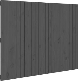 vidaXL Wall Headboard Grey 146.5x3x110 cm Solid Wood Pine Vidaxl