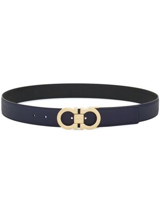 Ferragamo Cintura Gancini reversibile - Blu