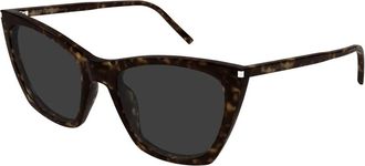 Saint Laurent Kate Dunne Zonnebril - Dames - Zonnebrillen - Bruin - 55 MM - Accessoires