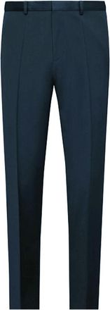 HUGO BOSS Slim Broeken - Heren - Nette broeken - Blauw - 3XL - Wol - Broeken