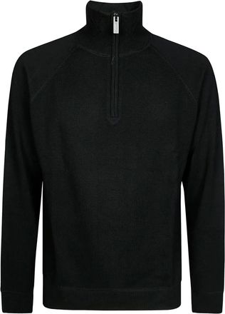 Paolo Pecora Maglione con mezza zip - Nero