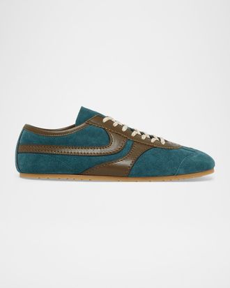 Dries Van Noten Men & apos;s Mosaicon T-Toe Suede Low-Top Sneakers