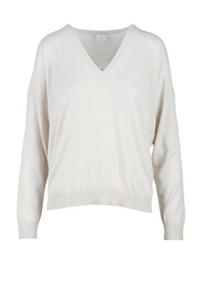 Eleventy V-Neck Sweater Wool - White