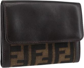 Fendi Pre-owned Leren Portemonnee - Dames - Vintage Accessoires - Zwart - ONE Size - Leer - Vintage