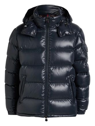 Moncler Maya hooded padded jacket - men - Polyamide/Polyamide/Down/Feather - 0 - Blue