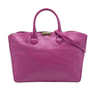 Burberry Pre-owned Handbags, female, Purple, Size: ONE SIZE Pre-owned Dewsbury Satchel
