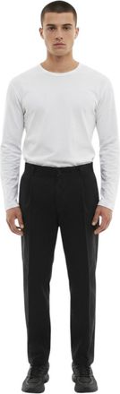 Diesel Black Tapered Pleated Pants
