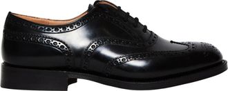 Churchs Klassieke Zwarte Leren Schoen - Heren - Nette schoenen - Zwart - 40 1/2 EU - Leer - Schoenen