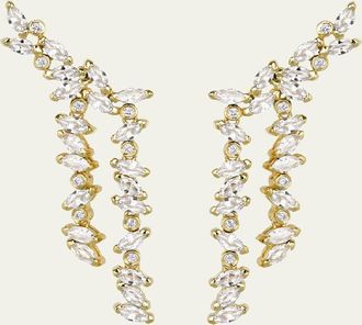 Lark & Berry 14K Gold Veto Double Falling Leaves Earrings with Lab Grown Diamonds