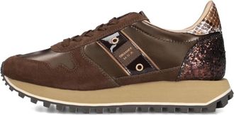 Blauer Bruine Su&egrave;de Dames Sneakers Millen 03 - Dames - Sneakers - Bruin - 36 EU - Su&egrave;de - Schoenen