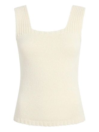Khaite Wil sleeveless knit top - women - Cotton - M - Neutrals