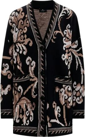 Etro Truien & Vesten, Dames, Zwart, M, Wol, Wol Cardigan