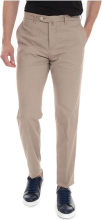 Kiton Chino Broeken - Heren - Chinos - Beige - W32 - Katoen - Broeken