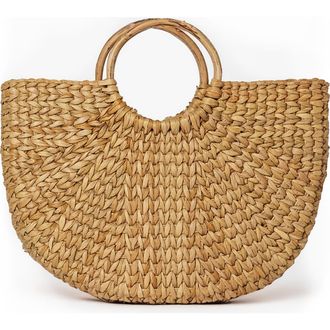 Verve Culture Circle Handle Palm Tote in Tan at Nordstrom