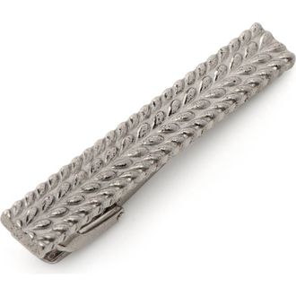 Cufflinks Inc. Antique Herringbone Stainless Steel Tie Bar in Silver at Nordstrom