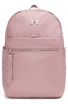 Under Armour Studio Campus Water Repellent Backpack in Pink //Metallic Silver at Nordstrom