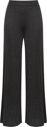 Maliparmi Pantal&oacute;n de canal&eacute; Lurex - Trousers - Mujer - Negro - XS