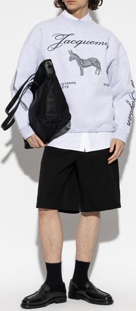 Jacquemus Sweatshirt With Embroidered Logo, Mens, Grey