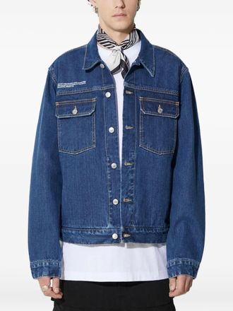 PANGAIA pocket-selvedge denim jacket - men - Organic Cotton/Ramie/Cotton - L - Blue