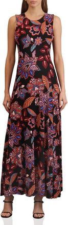 Avec Les Filles Fit and Flare Maxi Dress in Mosiac Floral at Nordstrom Rack, Size Medium