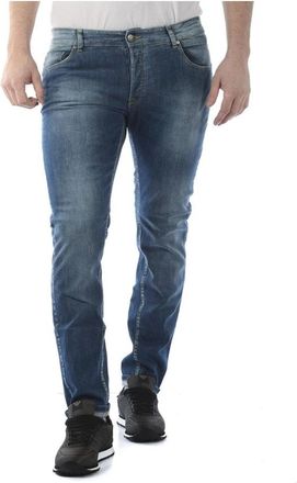 Daniele Alessandrini Jeans - Heren - Slim Fit Jeans - Blauw - W28 - Katoen - Jeans