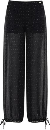 Liu Jo Wijde broek - Dames - Wijde Broeken - Zwart - S - Broeken