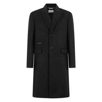 Philipp Plein Wool Coat Baroque Skull - Heren - Mantel - Zwart - 6XL - Wol - Jassen