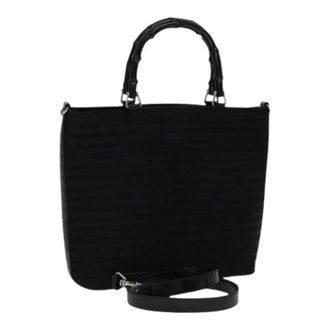 Gucci Pre-owned Handbags, female, Black, Size: ONE SIZE Pre-owned Vintage bamboo handle bag