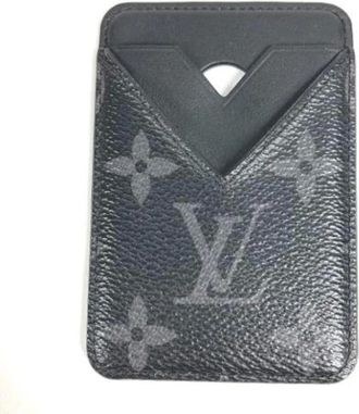 Louis Vuitton Vintage, unisex, Zwart, ONE Size, Pre-owned Canvas Portemonnee