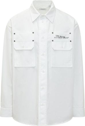 Off-white White Oversized Solid Shirt