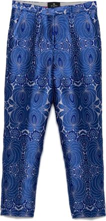 Etro Pantaloni con effetto jacquard - Blu